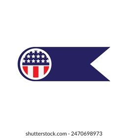 Icono de bandera americana diseño plano