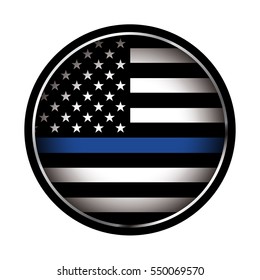 An American flag icon law enforcement support flag. Vector EPS 10 available.