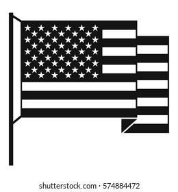 American flag icon. Simple illustration of american flag vector icon for web