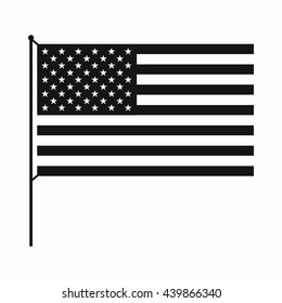 American flag icon, simple style
