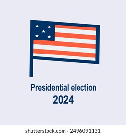 Elección presidencial de Estados Unidos 2024, símbolo de la bandera estadounidense