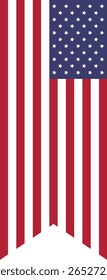 American Flag Icon USA Independence Day Patriotic Symbol Vector Illustration