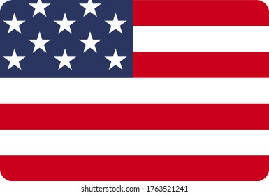 American flag icon vector illustration