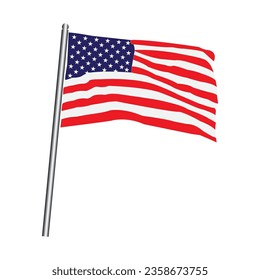 American flag icon vector illustration symbol design