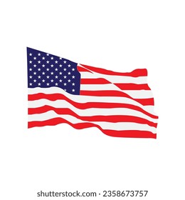 American flag icon vector illustration symbol design