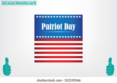 American flag icon vector illustration eps10.