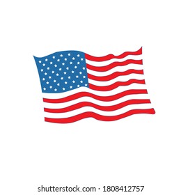 american flag icon vector ilustration