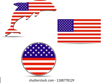 American flag idea ready to customize
