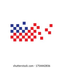 American flag illustration vector design template