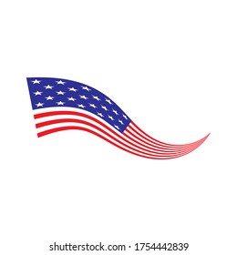 Vektordesign-Vorlage für amerikanische Flaggen