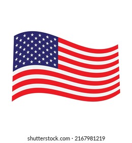American flag illustration vector design template