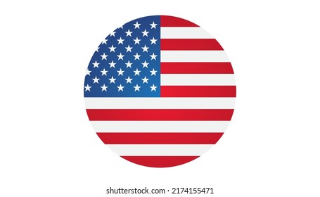 American flag illustration vector flat design eps 10