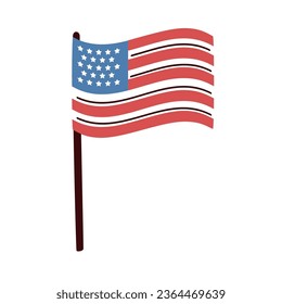 american flag illustration vector isolated