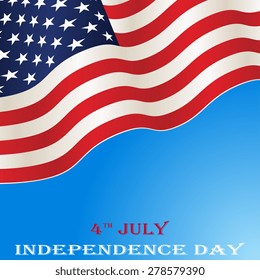 American Flag. Independence day. Background. Vector illustration