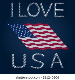 American Flag. Independence day. Background. Vector illustration