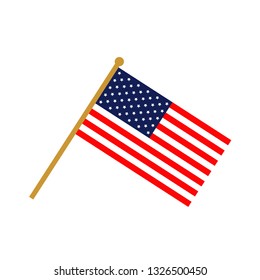 american flag - independence day icon vector