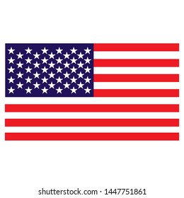 American Flag for Independence Day. United States of America national symbol.