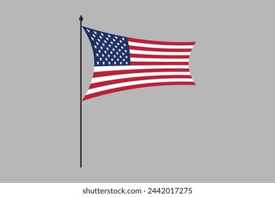 American Flag for Independence Day, Flag of the United States of America, USA flag national American, US American flag with exact official colors and proportions