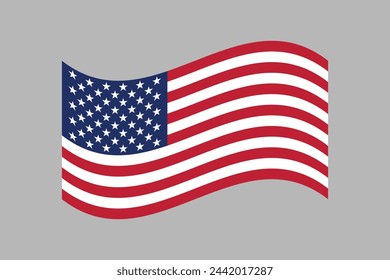 American Flag for Independence Day, Flag of the United States of America, USA flag national American, US American flag with exact official colors and proportions