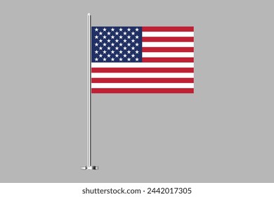 American Flag for Independence Day, Flag of the United States of America, USA flag national American, US American flag with exact official colors and proportions