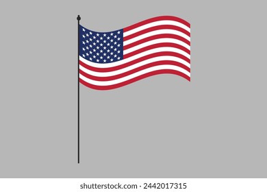 American Flag for Independence Day, Flag of the United States of America, USA flag national American, US American flag with exact official colors and proportions