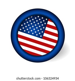 American Flag for Independence Day. Vector illustration.
