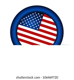 American Flag for Independence Day. Vector illustration.