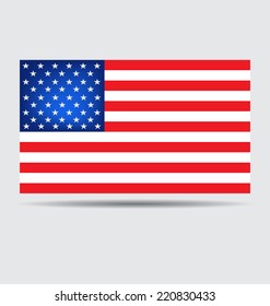 American Flag for Independence Day. Vector illustration