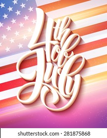 American Flag for Independence Day. Vector illustration. EPS 10