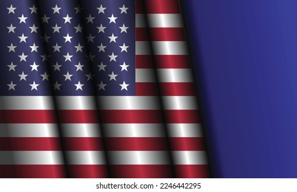 American flag isolated background,vector illustration.