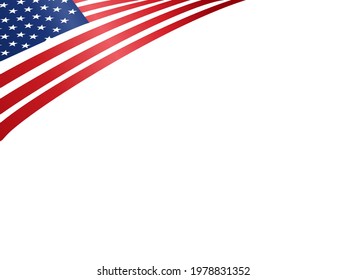 American flag isolated  on white background,Symbols of USA , template for banner,card,advertising ,promote, TV commercial, ads, web design, magazine, news paper,vector