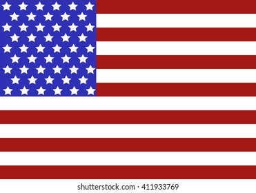 American flag isolated on a white background, vector illustration stylish