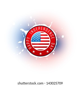 american flag label design background
