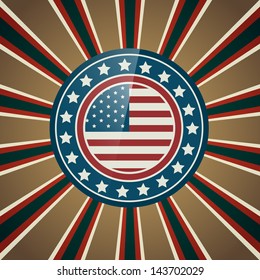 Vektorgrafik der amerikanischen Flagge