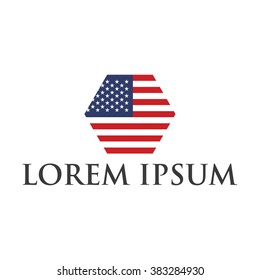 American flag logo