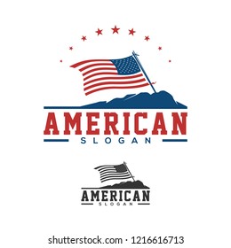 American Flag Logo Design