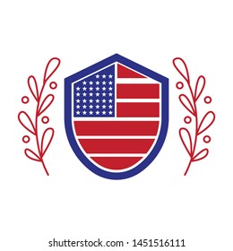American flag logo design with several variants