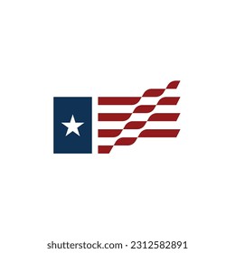 American Flag Logo Design Vector