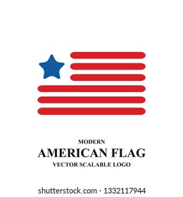 American Flag Logo Icon