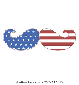 American Flag Schnurrbart Vektorgrafik-Design