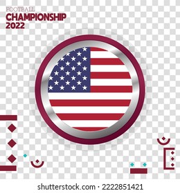 vector de efecto 3d de la bandera estadounidense con fondo de color aislado