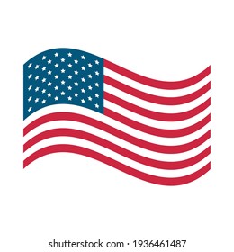 american flag national sign isolated