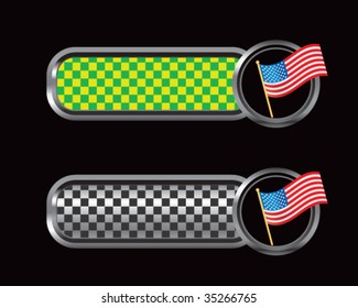 Amerikanische Flagge auf Schachbrettbildern