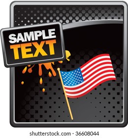 american flag on classy modern style grunge template
