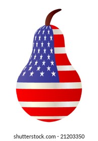 american flag on pear