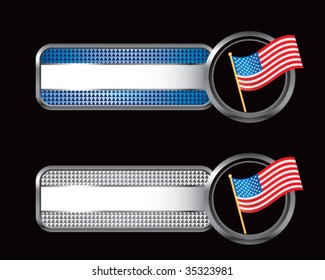 American flag on specialized banners