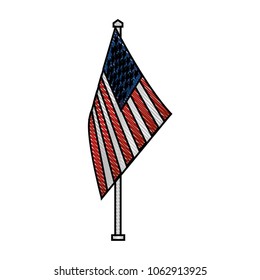 american flag on stand national symbol