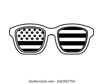 american flag on sunglasses accessory