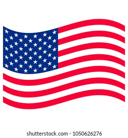 American Flag on white