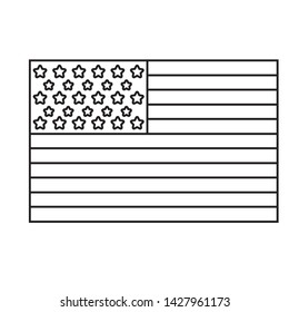 Similar Images, Stock Photos & Vectors of American flag outline vector ...